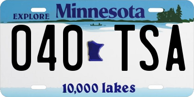 MN license plate 040TSA
