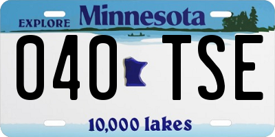 MN license plate 040TSE