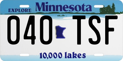 MN license plate 040TSF