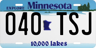 MN license plate 040TSJ