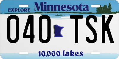 MN license plate 040TSK
