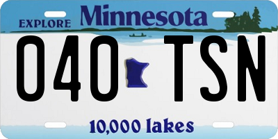 MN license plate 040TSN