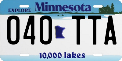 MN license plate 040TTA