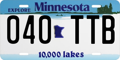 MN license plate 040TTB
