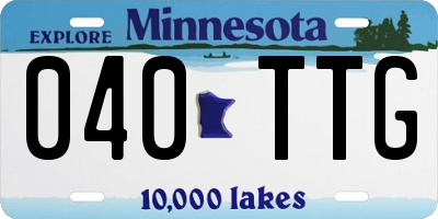 MN license plate 040TTG