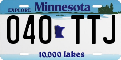 MN license plate 040TTJ