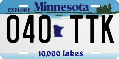 MN license plate 040TTK