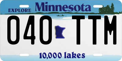 MN license plate 040TTM