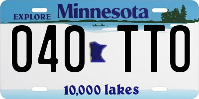 MN license plate 040TTO