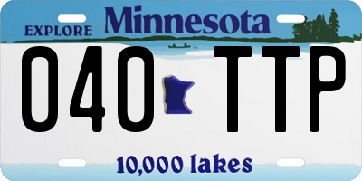 MN license plate 040TTP