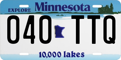 MN license plate 040TTQ