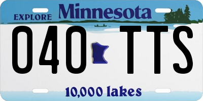 MN license plate 040TTS