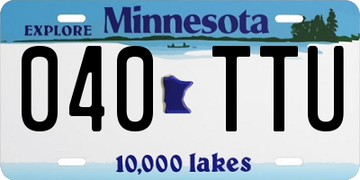 MN license plate 040TTU