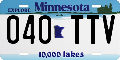 MN license plate 040TTV