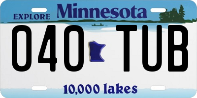 MN license plate 040TUB