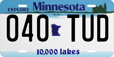 MN license plate 040TUD