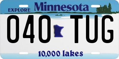 MN license plate 040TUG