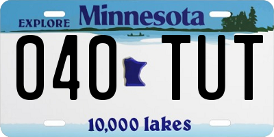 MN license plate 040TUT