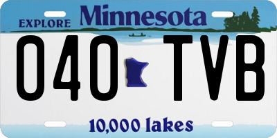 MN license plate 040TVB