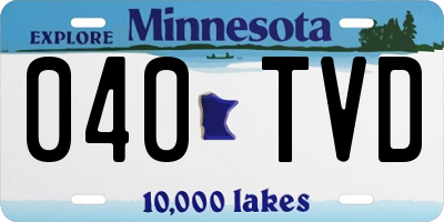 MN license plate 040TVD