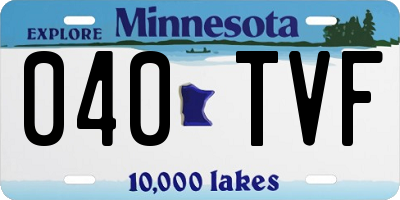 MN license plate 040TVF