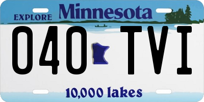 MN license plate 040TVI