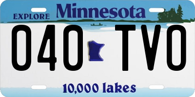 MN license plate 040TVO