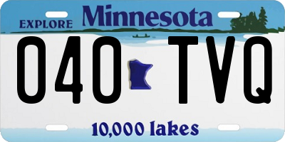 MN license plate 040TVQ