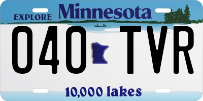 MN license plate 040TVR