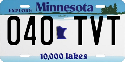 MN license plate 040TVT