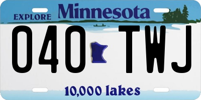 MN license plate 040TWJ