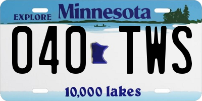 MN license plate 040TWS