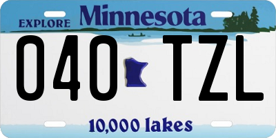 MN license plate 040TZL
