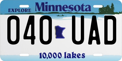MN license plate 040UAD