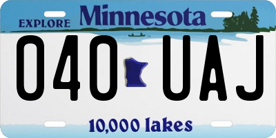 MN license plate 040UAJ