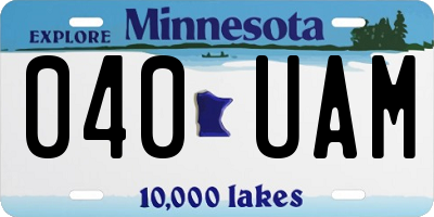 MN license plate 040UAM