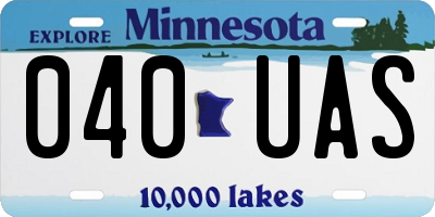 MN license plate 040UAS