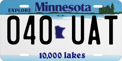 MN license plate 040UAT