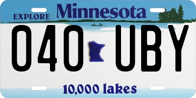MN license plate 040UBY