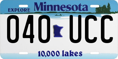 MN license plate 040UCC