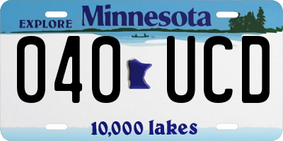 MN license plate 040UCD