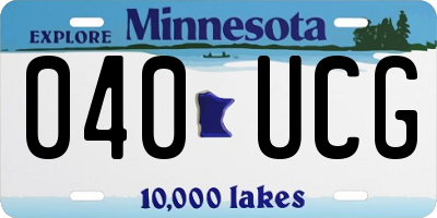 MN license plate 040UCG
