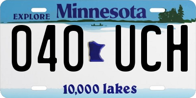 MN license plate 040UCH