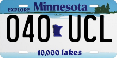 MN license plate 040UCL