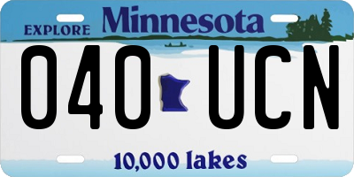 MN license plate 040UCN