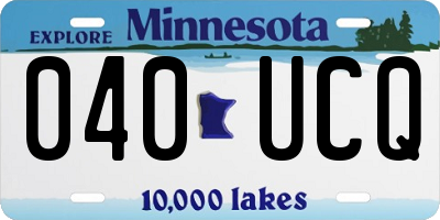 MN license plate 040UCQ