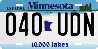 MN license plate 040UDN