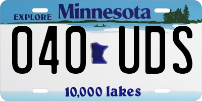 MN license plate 040UDS