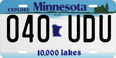 MN license plate 040UDU