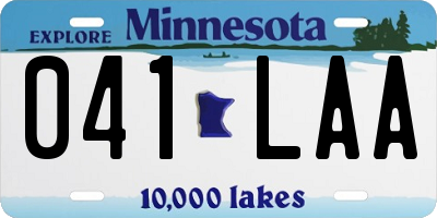 MN license plate 041LAA